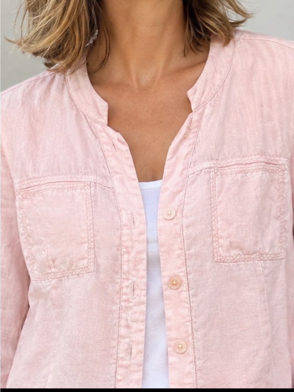Sandwich Light Pink Linen Jacket – Size 34